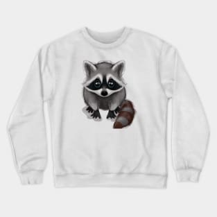 Cute Raccoon Drawing Crewneck Sweatshirt